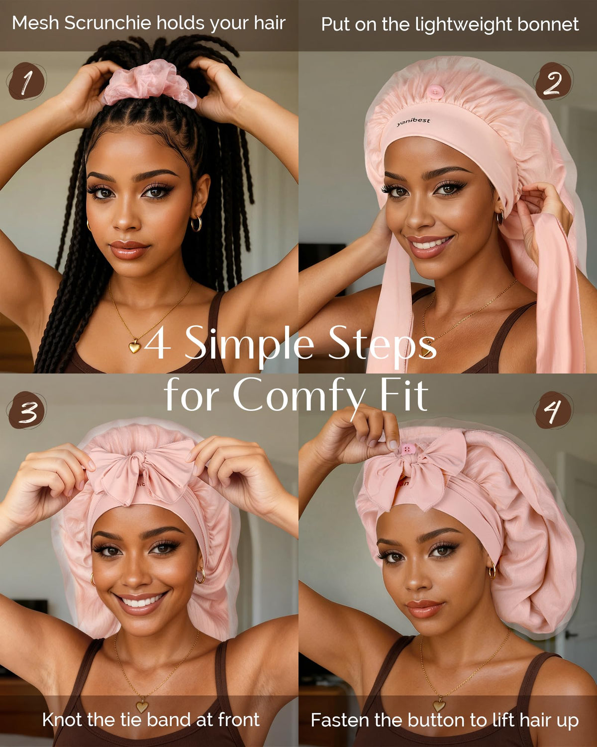 YANIBEST bonnet next to hand showing compact size and portability