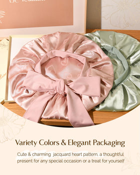 YANIBEST woman sleeping wearing bonnet showing maintained curls benefit