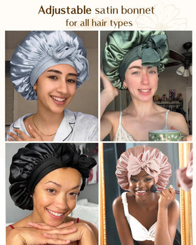 YANIBEST woman wearing bonnet sleeping comfortably and preserving hair