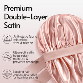 Yanideer close-up satin lining texture highlighting smooth anti-friction benefit