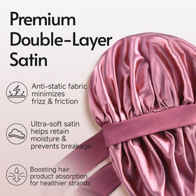 Yanideer satin fabric close-up highlighting soft texture benefit: reduces friction