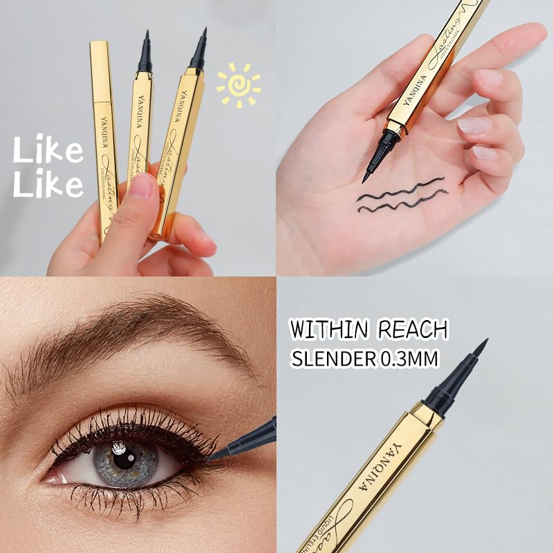 YANQINA black liner stroke on skin demonstrating smooth pigment