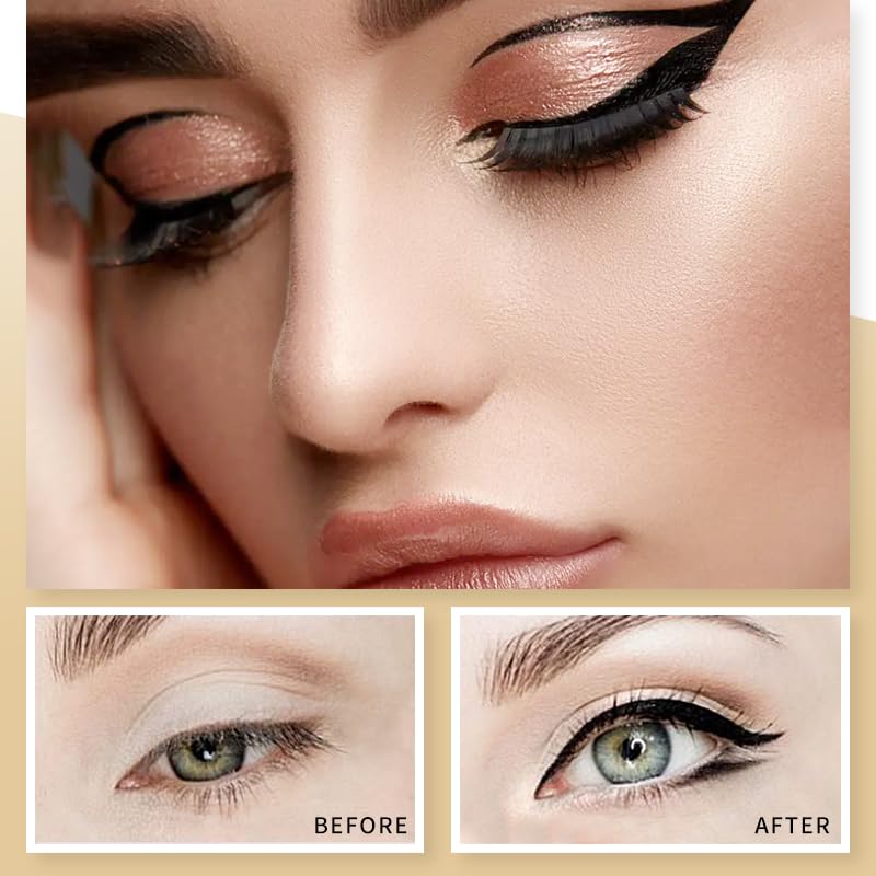 YANQINA applied winged eyeliner on model showing long‑lasting hold