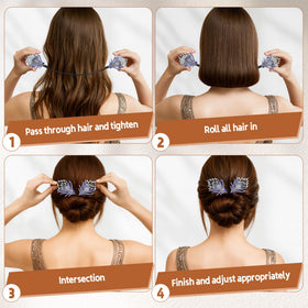 Yanwenx worn in a high bun illustrating quick styling and polished finish