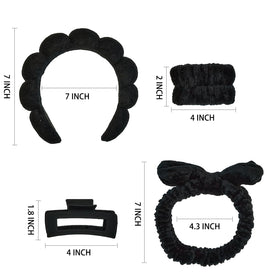 Yaqulen headband in use during face washing demonstrating hair kept back and skin access
