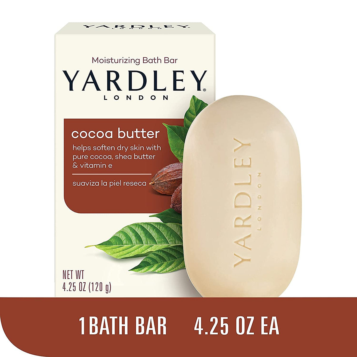 Yardley close-up of bar texture highlighting moisturizing ingredients