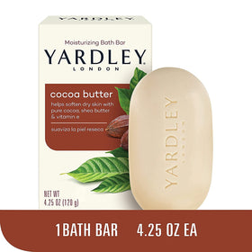Yardley close-up of bar texture highlighting moisturizing ingredients