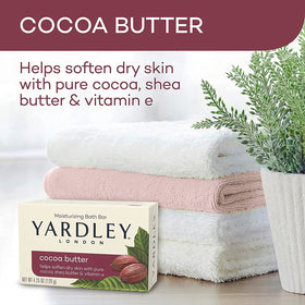 Yardley foamy lather on hand demonstrating creamy cleansing benefit
