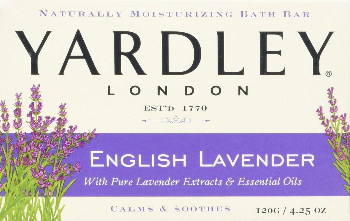 Yardley English Lavender soap close-up texture revealing creamy lather and moisturizing feel