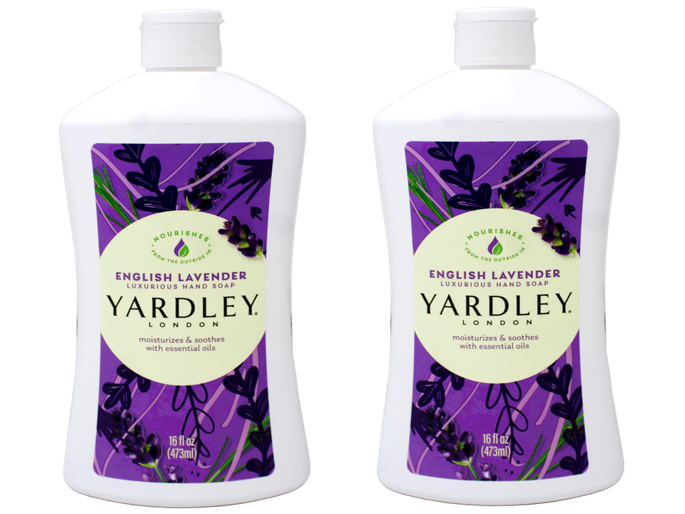 Yardley front packaging showing bottle and lavender scent, attractive for guests