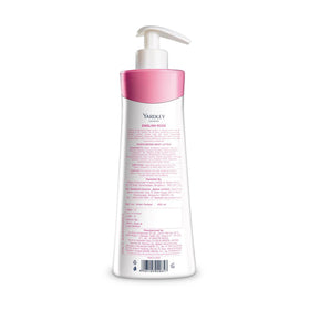 Yardley English Rose pump close-up demonstrating easy dispensing benefit