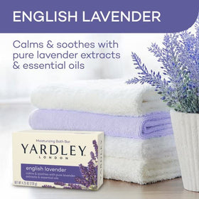 Yardley single soap bar angled to highlight smooth edges and gentle cleanse