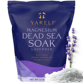 YARELI front packaging of Dead Sea magnesium flakes showing product and weight