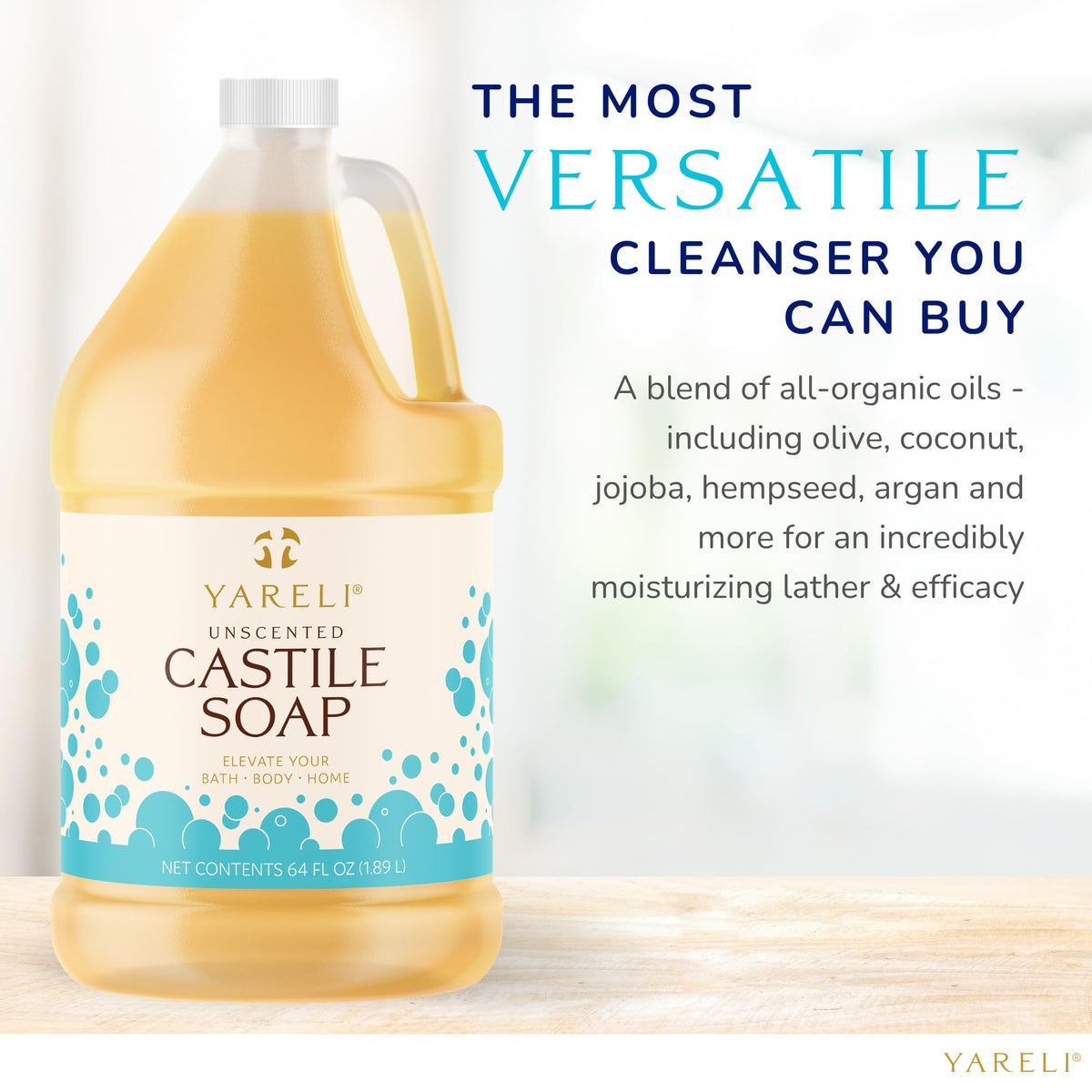 YARELI ingredient label close-up highlighting EWG verified oils