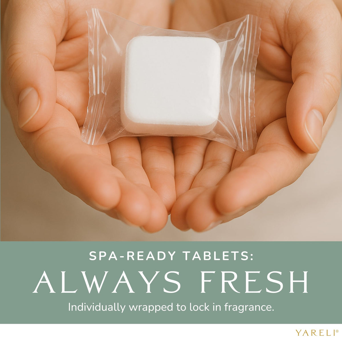 YARELI tablets packed in a travel bag showing portability and on-the-go aromatherapy benefit