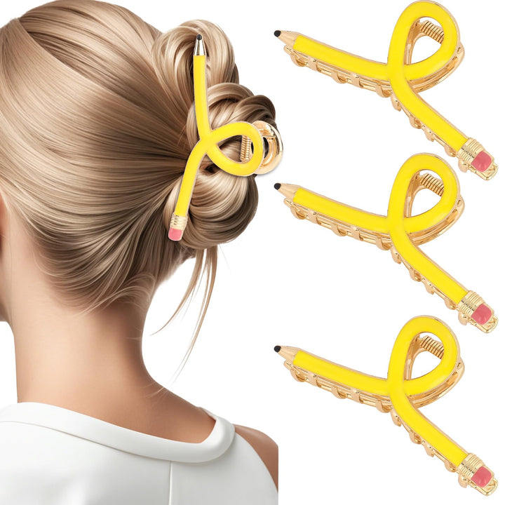 YARIEW front view packaging showing three pencil clips, playful gift appeal