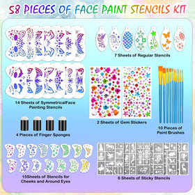Yazhiji reusable stencils layout overhead displaying design variety and convenience