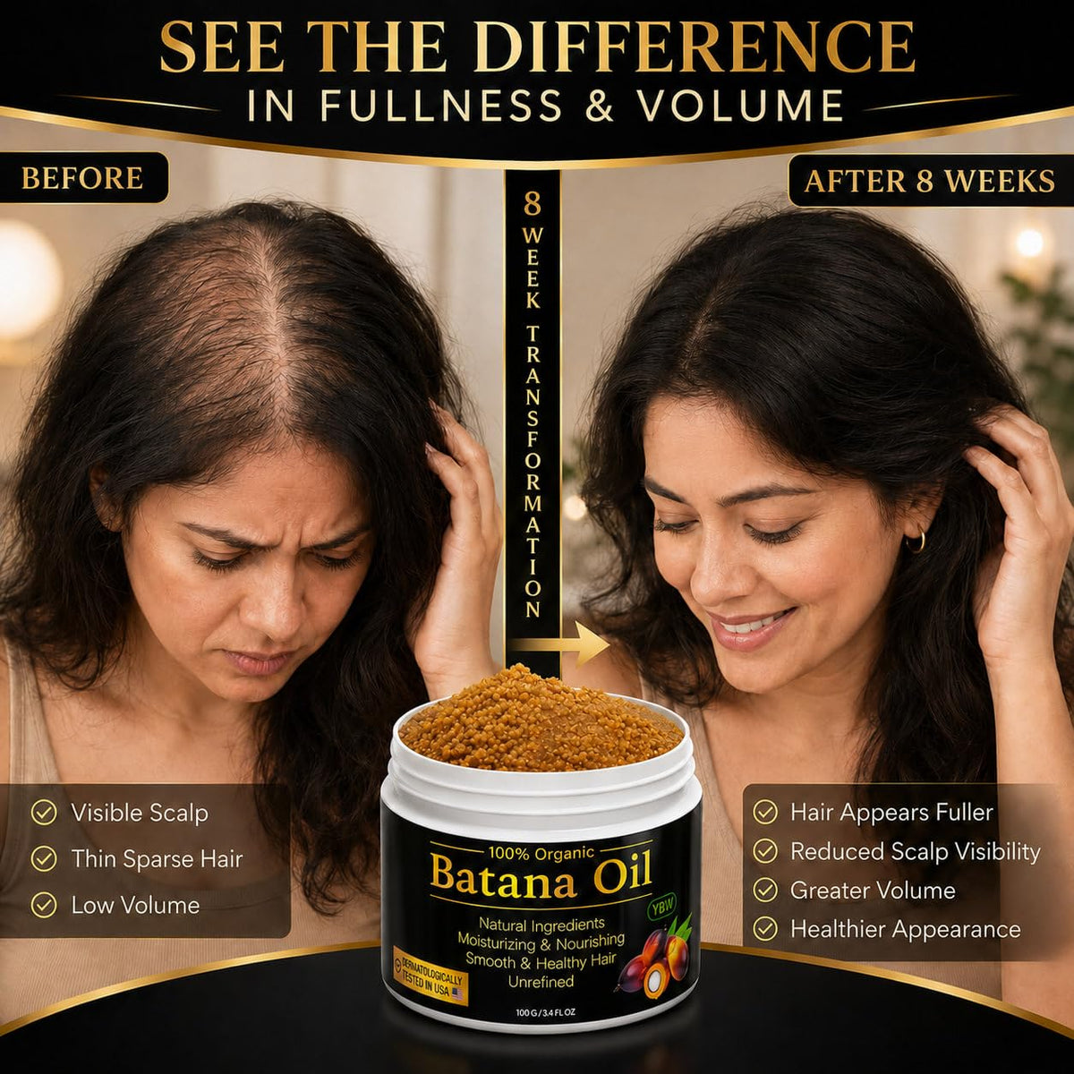 YBW Batana being warmed between hands for easy application