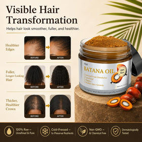 YBW Batana oil applied with scalp massage showing circulation benefit and scalp nourishment