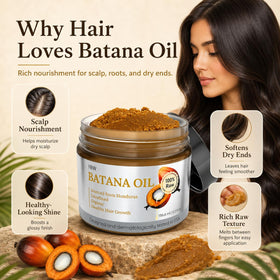 YBW Batana oil before and after hair ends demonstrating reduced split ends benefit