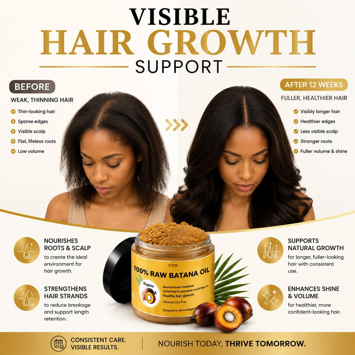 YBW close-up of batana paste texture highlighting rich, moisturizing consistency