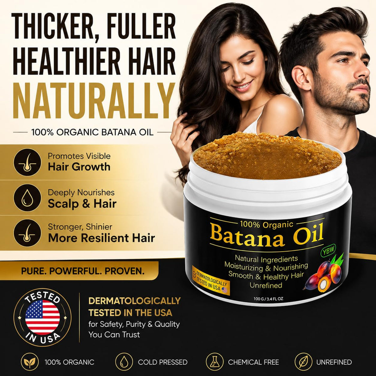 YBW Batana close-up texture revealing rich buttery consistency