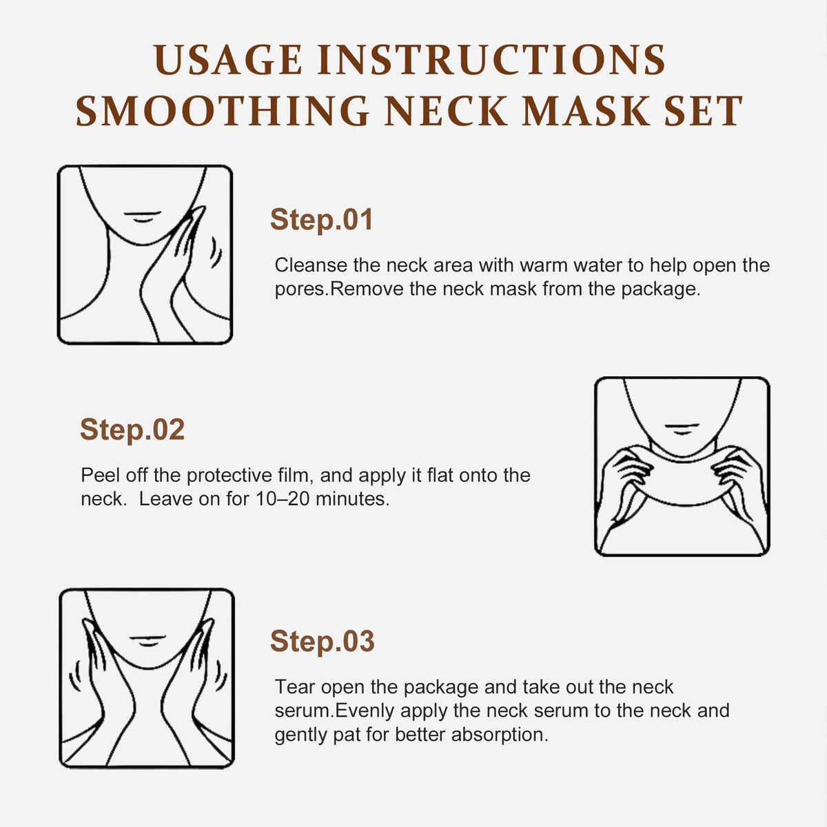 Ycz kit applied on model neck demonstrating smoother, lifted-looking skin