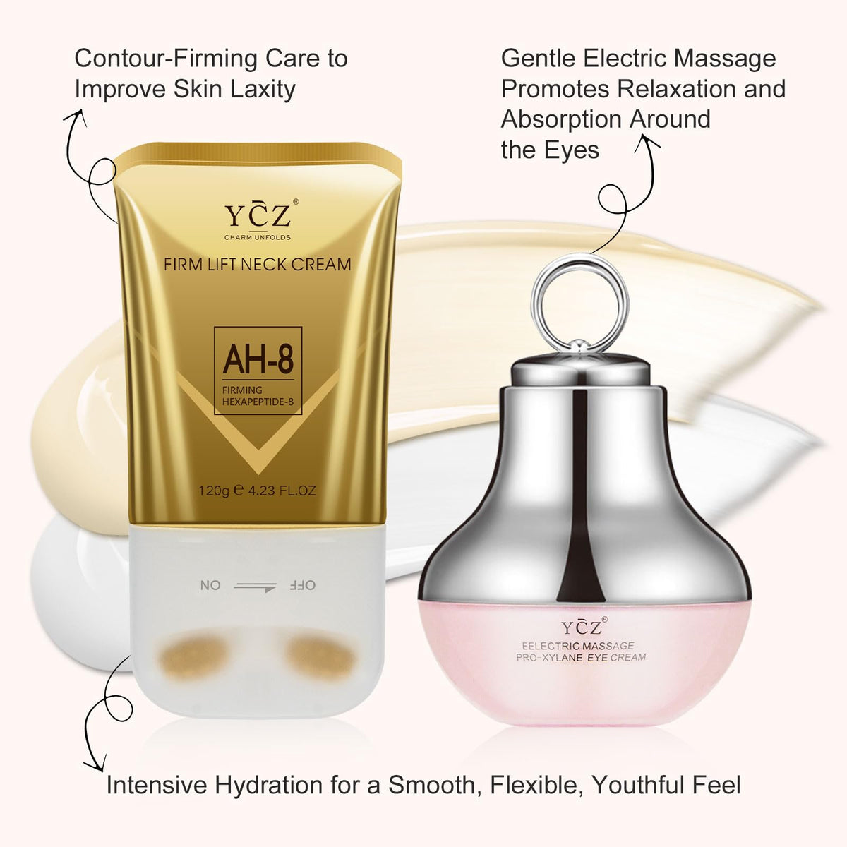 Ycz texture close-up highlighting creamy fast-absorbing finish