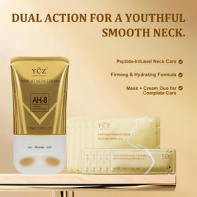 Ycz neck patch close-up capturing serum texture and fast moisture delivery