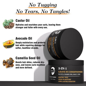 Castor and avocado ingredients beside YEALIR tube highlighting natural nourishment