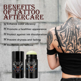 Yecuce balm applied on fresh tattoo demonstrating gentle soothing benefit