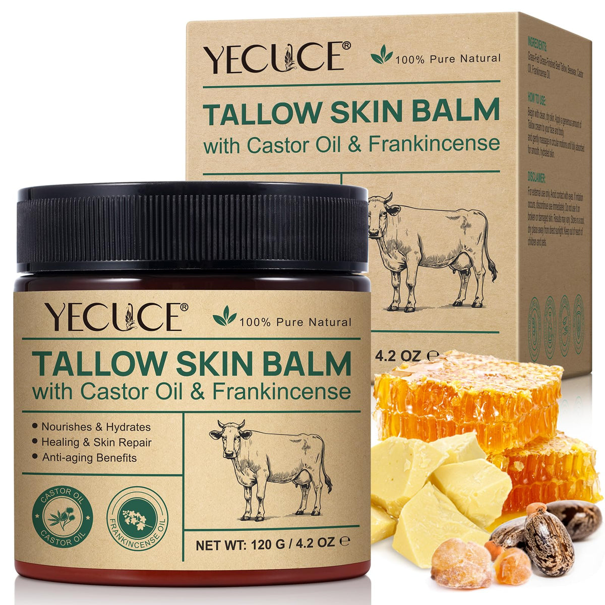 Yecuce on bathroom shelf in lifestyle shot suggesting daily routine benefit