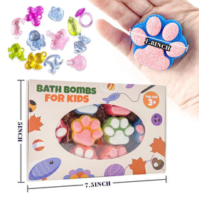 Yekery tiny surprise toy revealed from inside a dissolved bath bomb
