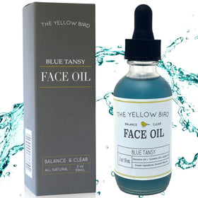 Yellow Bird front bottle showing label and calming blue oil benefit