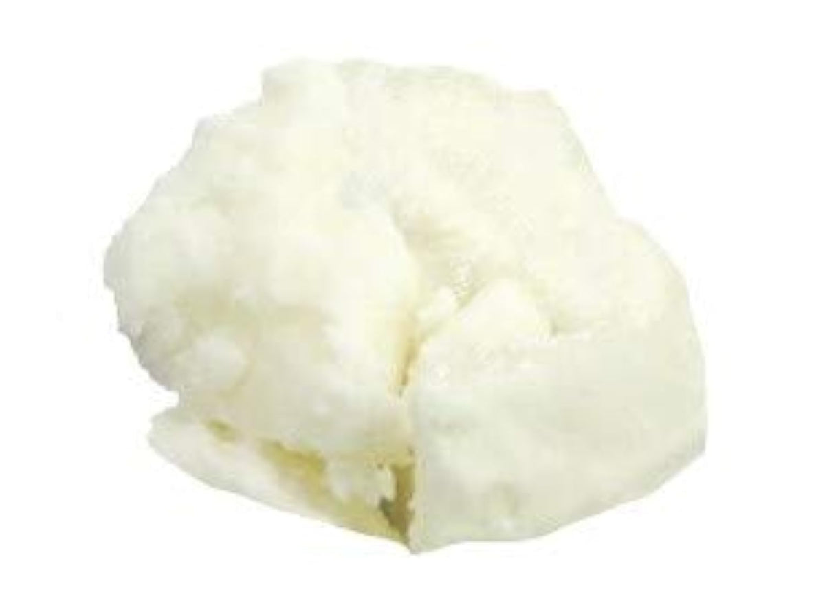 Yellow Brick Road shea butter front view showing clean white paste for smooth formulation