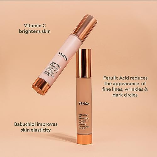 YENSA before and after on face demonstrating blur and evening effect