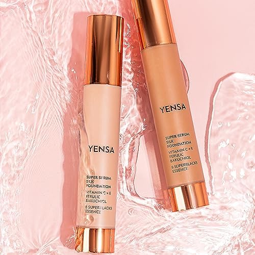 YENSA label close-up listing Vitamin C, bakuchiol and peptide benefits