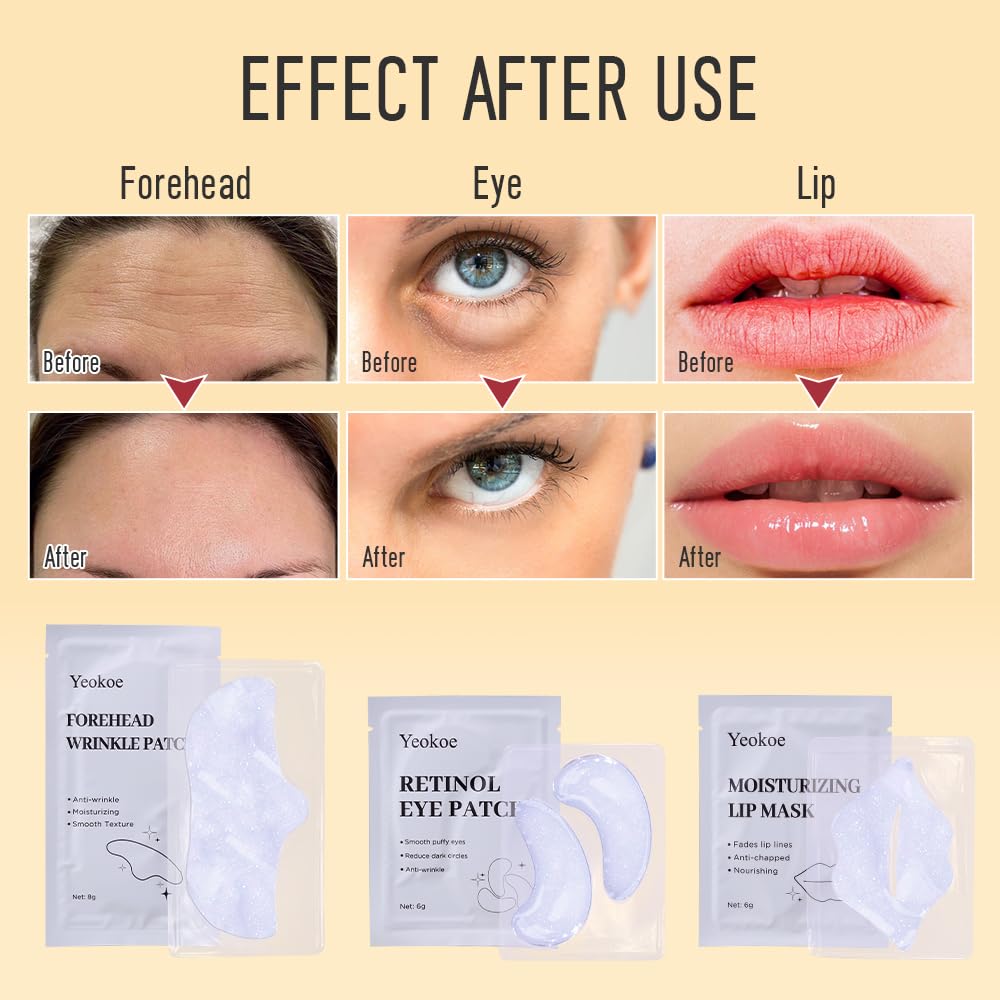 Yeokoe patches in use with woman applying eye patch to reduce puffiness