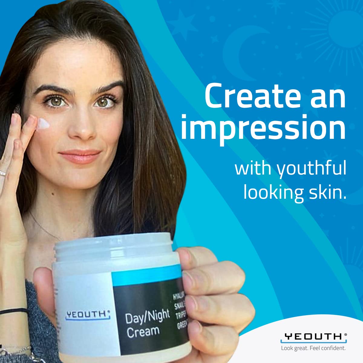 YEOUTH back label with directions and ingredient callouts for confidence