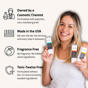 YEOUTH set staged on bathroom counter demonstrating daily routine use