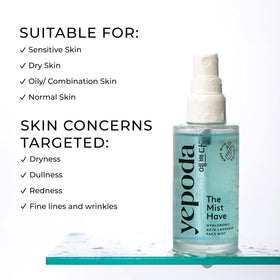 Yepoda texture close-up droplet highlighting lightweight hydration and smooth feel