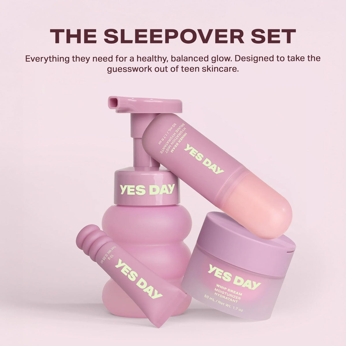 YES DAY Float Foam Cleanser pump close-up highlighting gentle cleanse