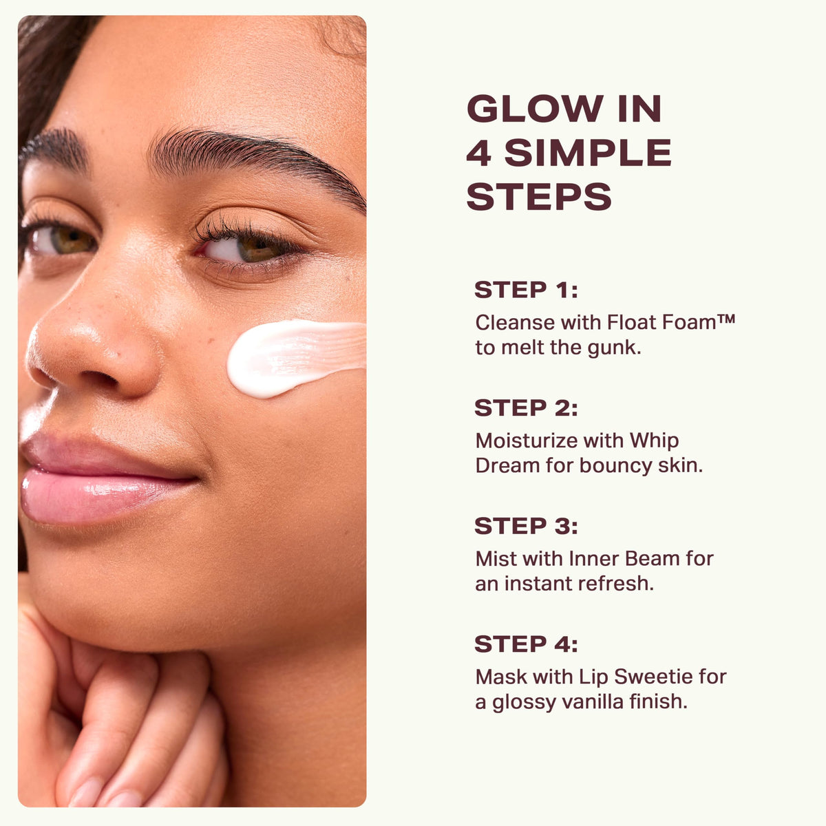 YES DAY Whip Dream Moisturizer texture swatch showing lightweight hydration
