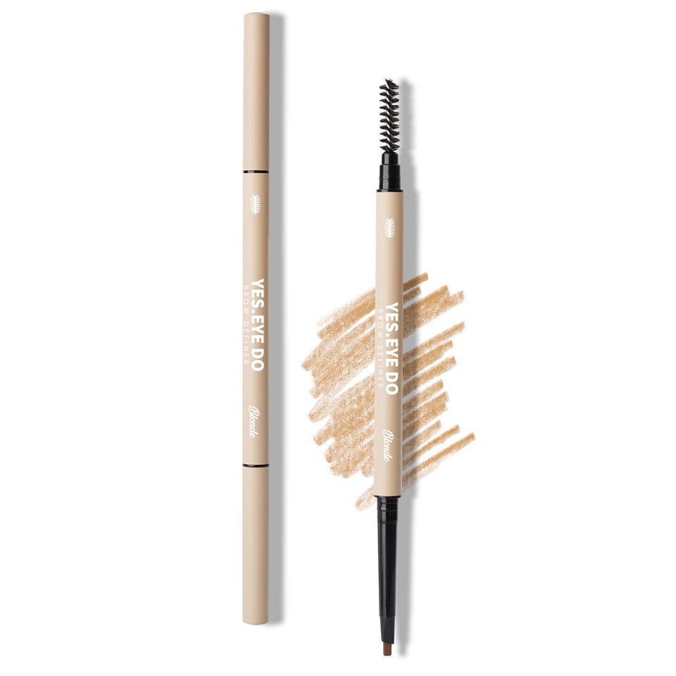 YES.EYE DO front view of pencil showing dual-ended design and compact body