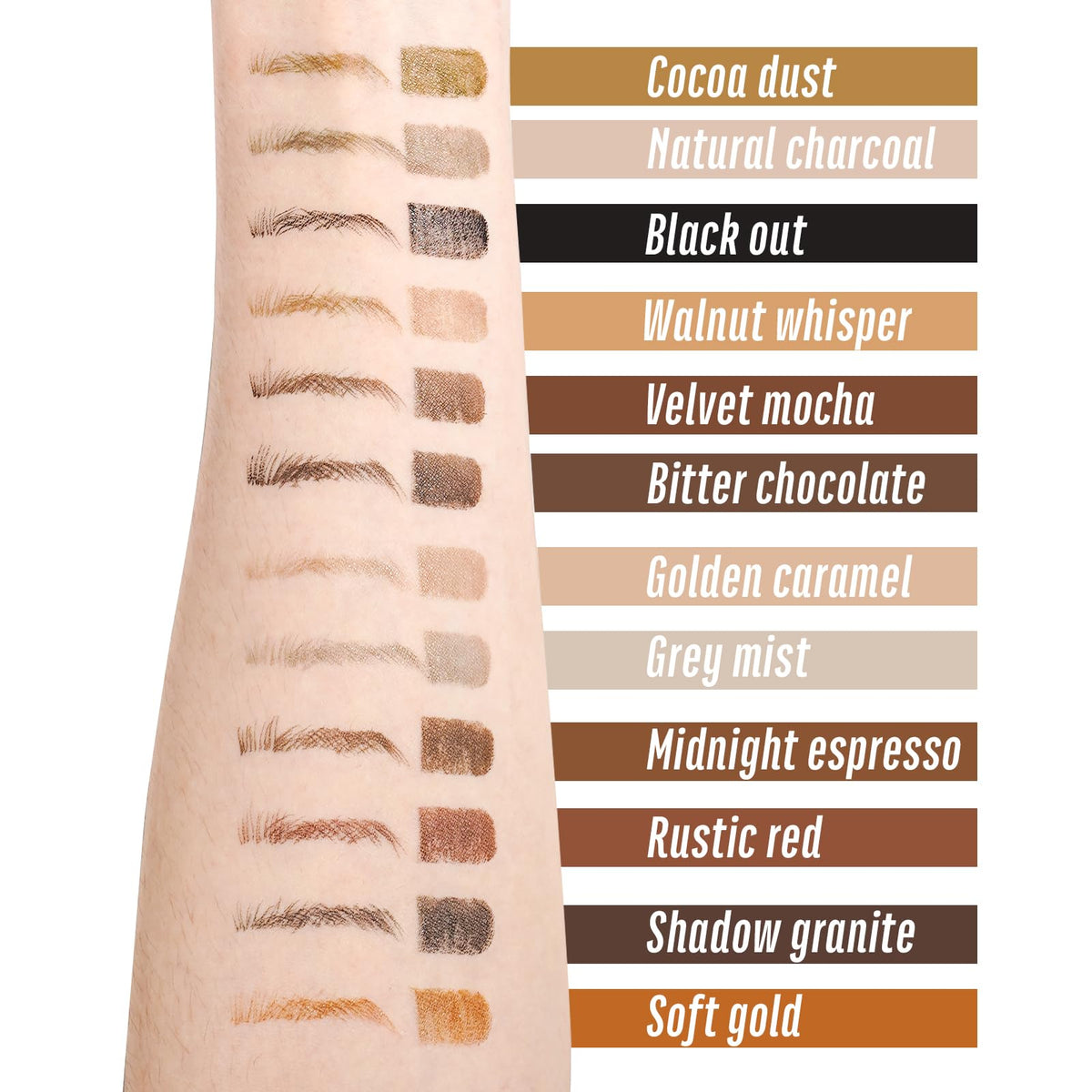 YES.EYE DO texture swatch of Grey Mist displaying natural-looking hair strokes