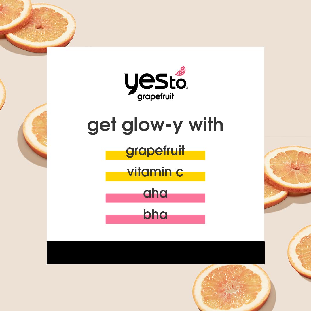Yes To grapefruit bottle label detail highlighting vitamin C benefit