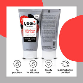 Yes To Tomatoes being applied on face demonstrating targeted detox action