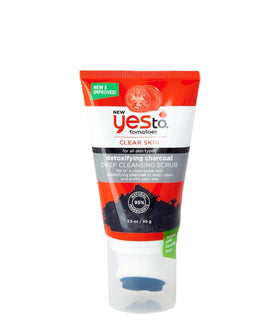 Yes To bottle front view showing label and detoxifying cleanser benefits
