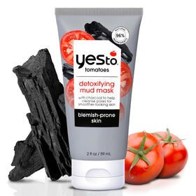 Yes To Tomatoes front tube view showing branding and clear benefits