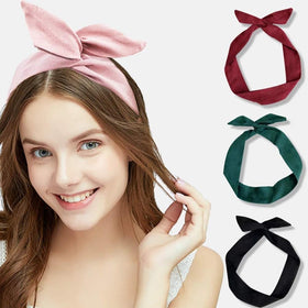 Yeshan bunny ears styled on model adding playful flair to hair